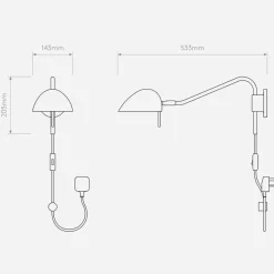 Astro Lighting Interiørlamper<Serge vegglampe