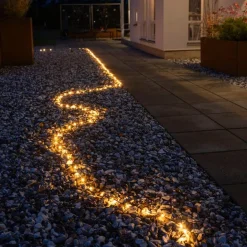 Konstsmide Juletrelys Inne<ShineLine 200 amber micro led slynge 20 meter IP44 - Utendørs