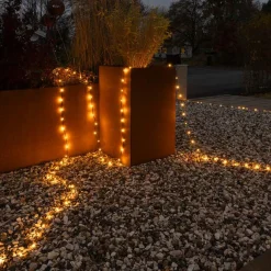 Konstsmide Juletrelys Inne<ShineLine 400 amber micro led slynge 40 meter IP44 - Utendørs