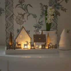 Konstsmide Juledekorasjon|Julebyer<Siluett motiv 6 varmhvite LED på batteri