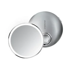 Simplehuman Sminkespeil Med Lys<håndholdt sminkespeil med lys, sensor og oppladbart 10cm - Børstet stål