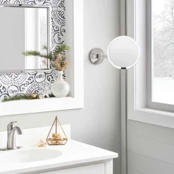 Simplehuman Sminkespeil Med Lys<sminkespeil med lys, 20cm veggmontert kabel - Børstet