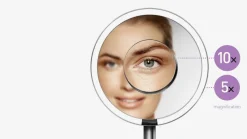 Simplehuman Sminkespeil Med Lys<sminkespeil med lys, 20cm veggmontert kabel - Børstet