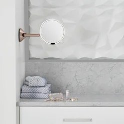 Simplehuman Sminkespeil Med Lys<sminkespeil med lys, 20cm veggmontert kabel - Rosegull