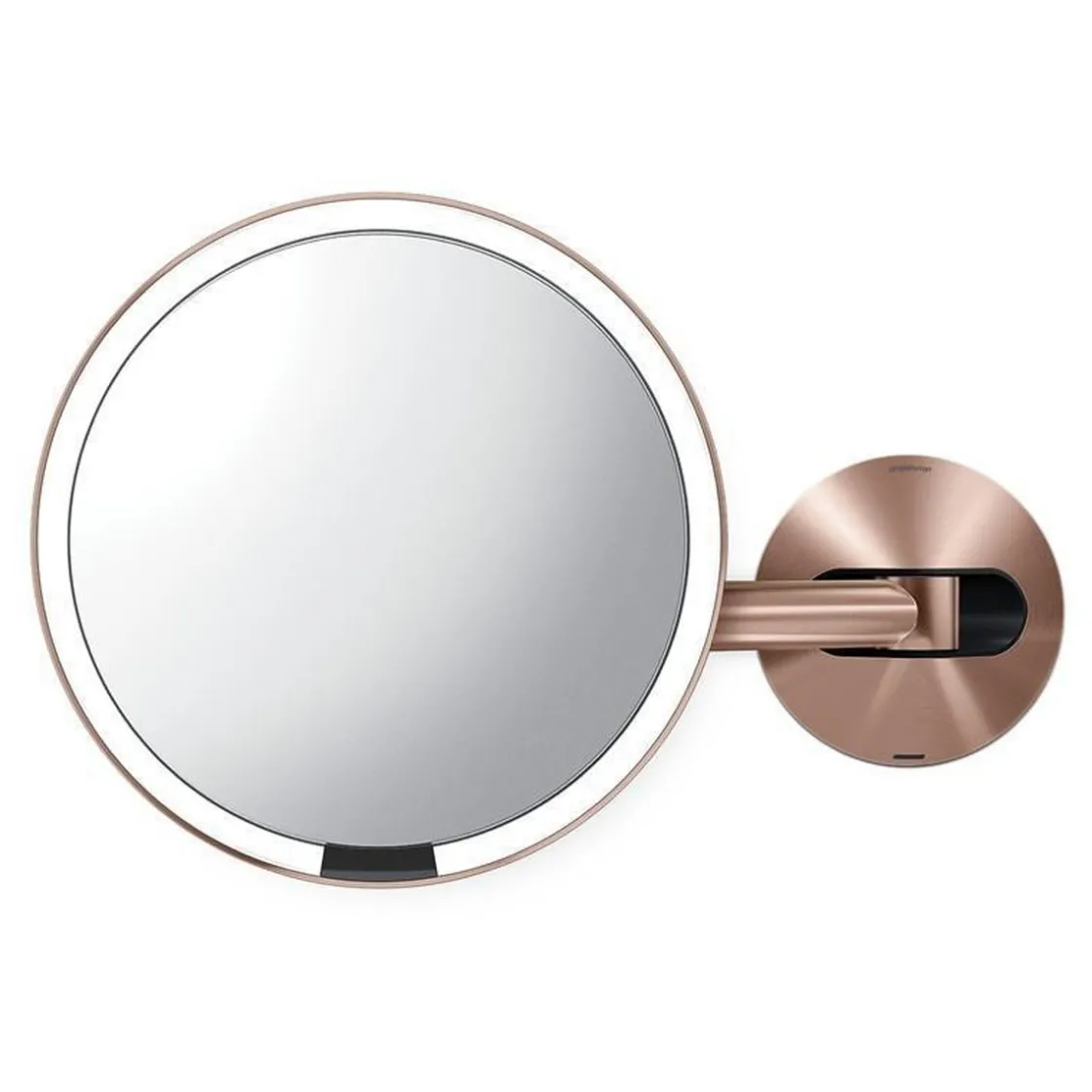 Simplehuman Sminkespeil Med Lys<sminkespeil med lys, 20cm veggmontert kabel - Rosegull