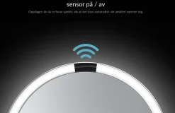 Simplehuman Sminkespeil Med Lys<sminkespeil med lys, sensor og høyttaler