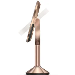 Simplehuman Sminkespeil Med Lys<sminkespeil trio med lys, sensor og oppladbart - Rosegull