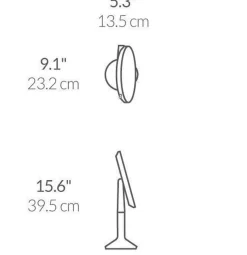 Simplehuman Sminkespeil Med Lys<sminkespeil trio med lys, sensor og oppladbart - Rosegull