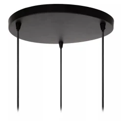 Lucide Kjøkkenbelysning Tak|Takpendler<Singala rondell takpendel 3-lys - Svart/Opal/Messingfarget