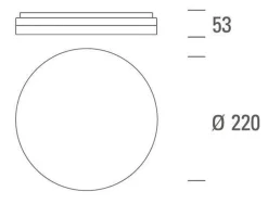 NorDesign Baderomsbelysning Tak|Kjøkkenbelysning Tak<Slice Circle 220 taklampe IP54 2700/3000 Kelvin 10/15W Dimbar -