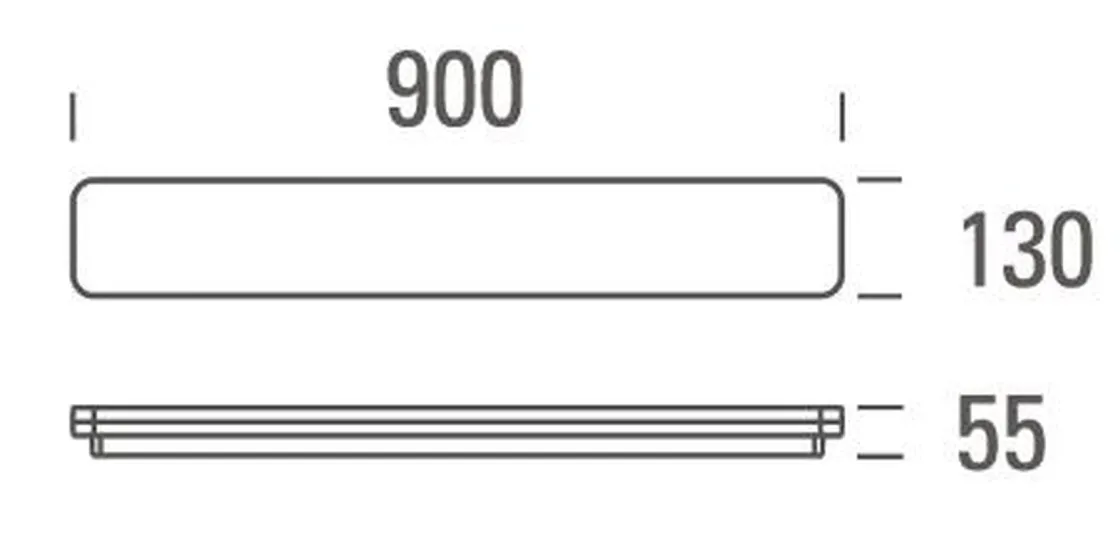 NorDesign Kjøkkenbelysning Tak|Baderomsbelysning Tak<Slice Long 90 taklampe IP54 2700/3000 Kelvin 24/32W Dimbar -
