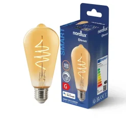 Nordlux Led-Pærer Smart E27 Sokkel|Nordlux<Smartpære E27 ST64 4,7W 2200 Kelvin 380 Lumen 64mm - farget