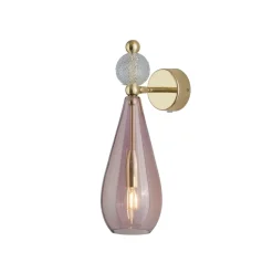 EBB & FLOW Interiørlamper<Smykke vegglampe M - Obsidian/klar/Gull