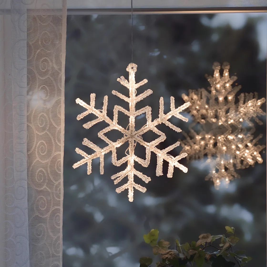 Konstsmide Adventsstjerner<Snøfnugg 30 cm - Varmhvit