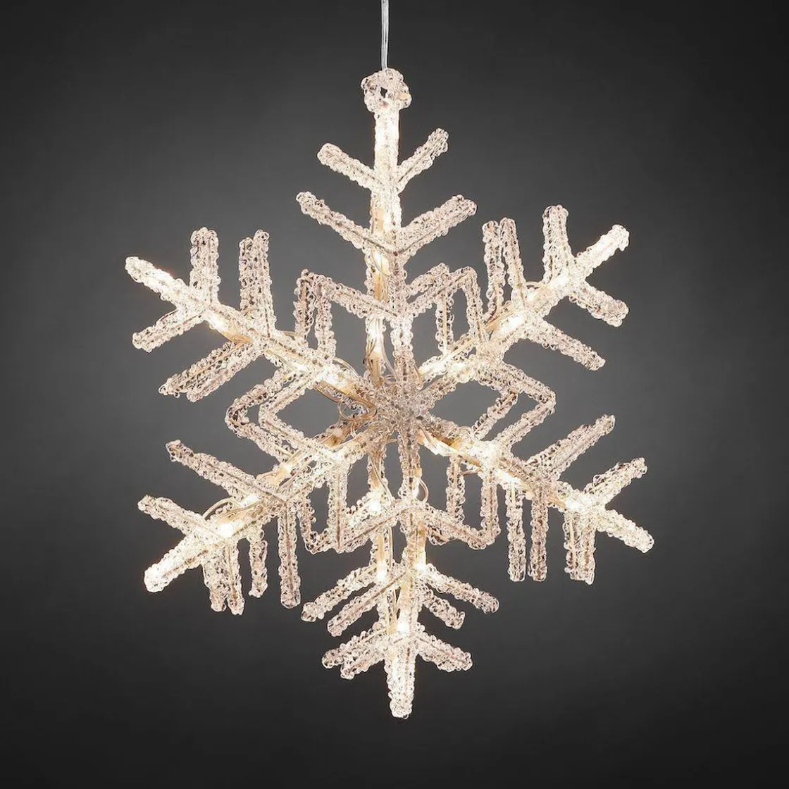 Konstsmide Adventsstjerner<Snøfnugg 30 cm - Varmhvit