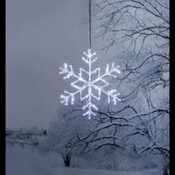 Star Trading Juledekorasjon<Snowflake / Snøfnugg - Kald hvit ute og innendørs