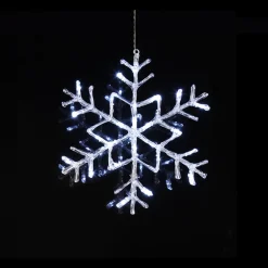 Star Trading Juledekorasjon<Snowflake / Snøfnugg - Kald hvit ute og innendørs