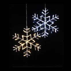 Star Trading Juledekorasjon<Snowflake / Snøfnugg - Kald hvit ute og innendørs