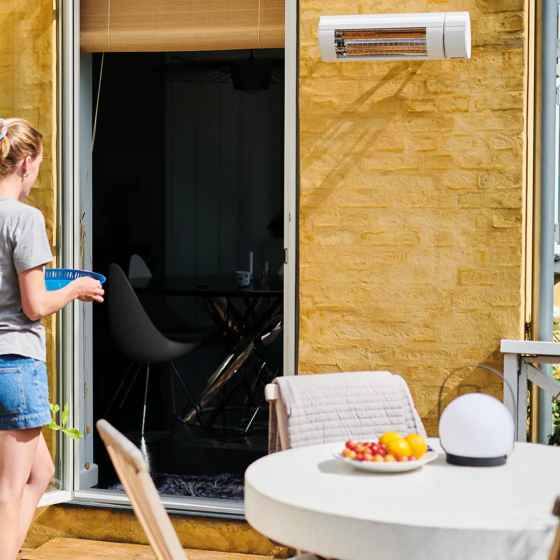 Solamagic Terrassevarmere<Eco+ Pro terrassevarmer 2000W ARC m/Fjernkontroll - Hvit