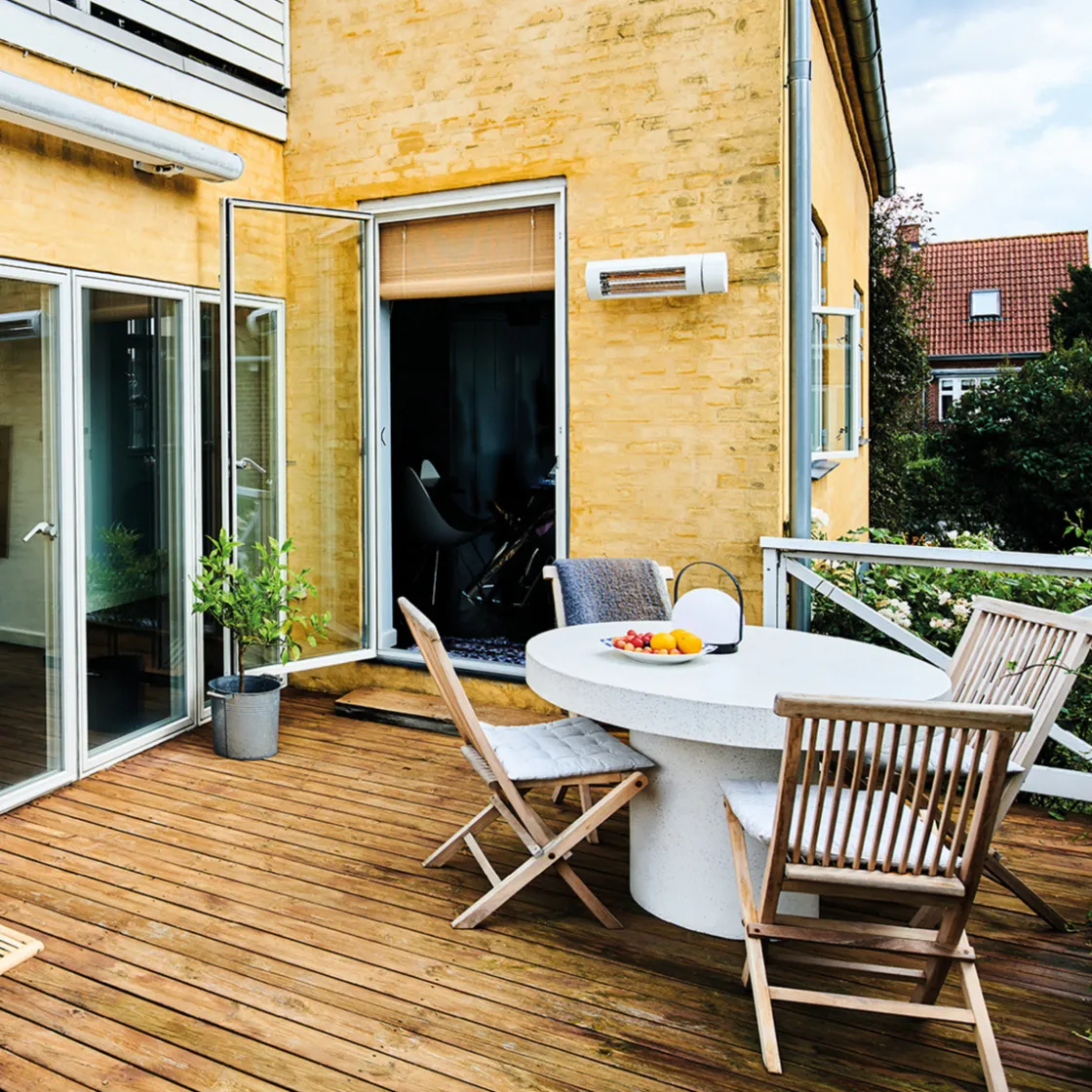 Solamagic Terrassevarmere<Eco+ Pro terrassevarmer 2000W ARC m/Fjernkontroll - Hvit