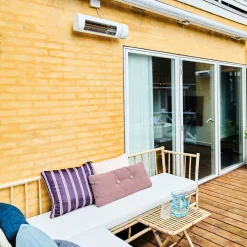 Solamagic Terrassevarmere<Eco+ Pro terrassevarmer 2000W ARC m/Fjernkontroll - Hvit