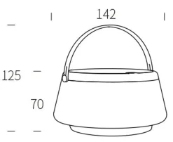 NorDesign Solcellebelysning<Solar bordlampe 2,2W 2700 Kelvin IP44 utendørs med solcelle