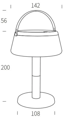NorDesign Solcellebelysning<Solar bordlampe 2,2W 2700 Kelvin IP44 utendørs med solcelle