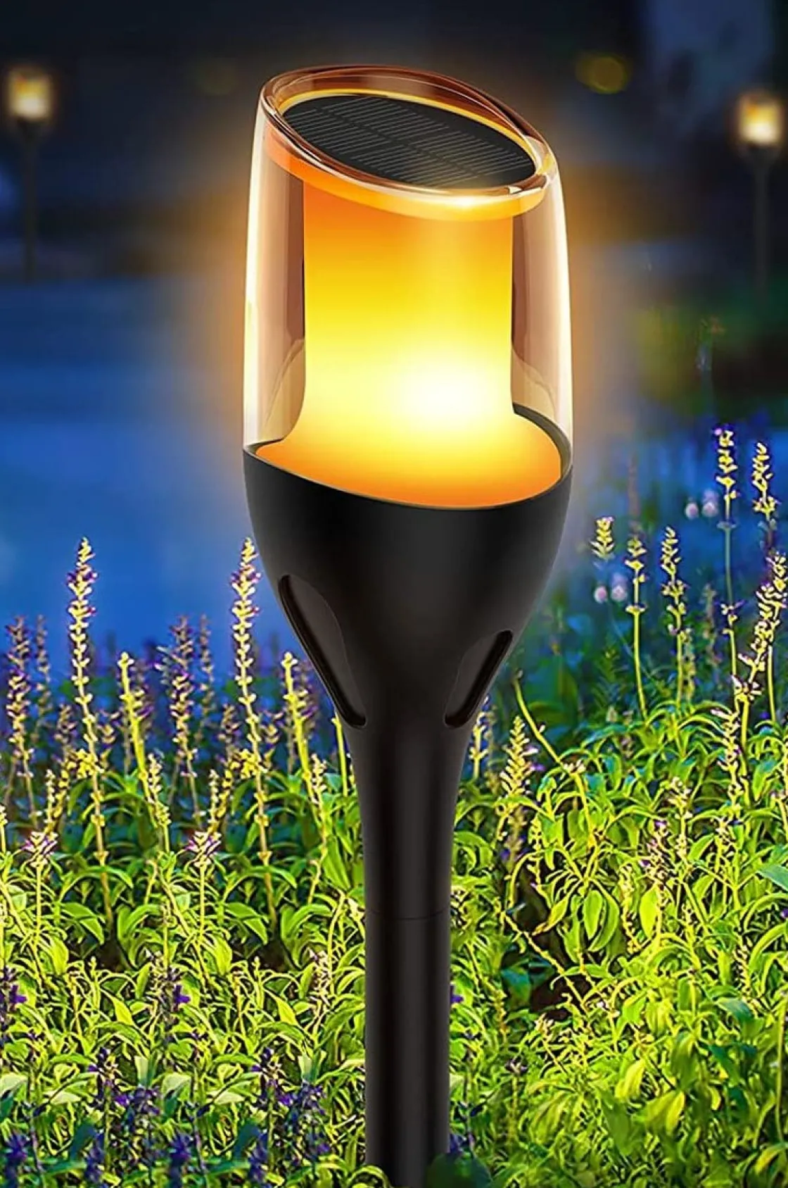 NorDesign Solcellebelysning|Pullert<Solar Flame hagebelysning 1W 1600K IP65 - Solcelle