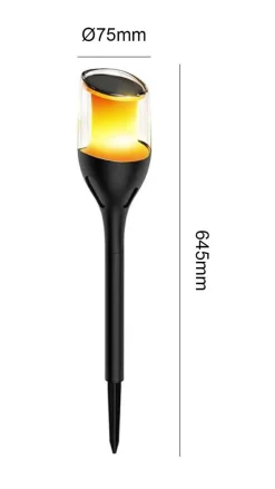NorDesign Solcellebelysning|Pullert<Solar Flame hagebelysning 1W 1600K IP65 - Solcelle