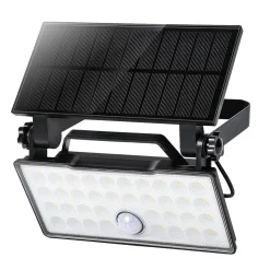 NorDesign Solcellebelysning<Solar portabel vegglampe 10W 3000 Kelvin IP65 utendørs med solcelle og sensor