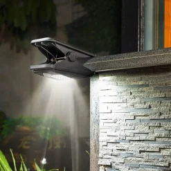 NorDesign Solcellebelysning|Pullert<Solar Sensor clips vegglampe utendørs 4W 3000K IP65 - Solcelle