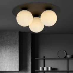 Emibig Kjøkkenbelysning Tak|Taklamper / Takplafonder<Solar taklampe 3 lys - Svart/Opal