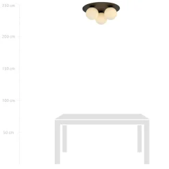 Emibig Kjøkkenbelysning Tak|Taklamper / Takplafonder<Solar taklampe 3 lys - Svart/Opal