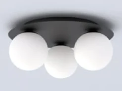 Emibig Kjøkkenbelysning Tak|Taklamper / Takplafonder<Solar taklampe 3 lys - Svart/Opal