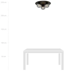 Emibig Kjøkkenbelysning Tak|Taklamper / Takplafonder<Solar taklampe 3 lys - Svart/Røykfarget