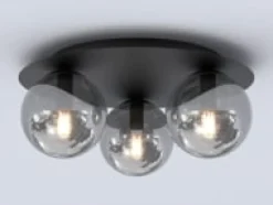 Emibig Kjøkkenbelysning Tak|Taklamper / Takplafonder<Solar taklampe 3 lys - Svart/Røykfarget