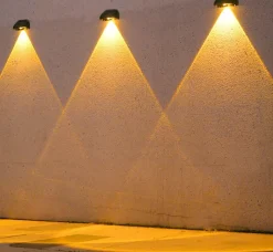 NorDesign Solcellebelysning|Utelamper Med Opp/Ned Lys<Solar vegglampe 2W 3000 Kelvin IP65 utendørs med solcelle