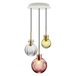 Hadeland Glassverk Kjøkkenbelysning Tak|Takpendler<Sommereng kuler 3 stk - Sort Baldakin