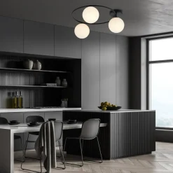 Emibig Kjøkkenbelysning Tak|Taklamper / Takplafonder<Sopra taklampe 3-lys - Svart/Opal