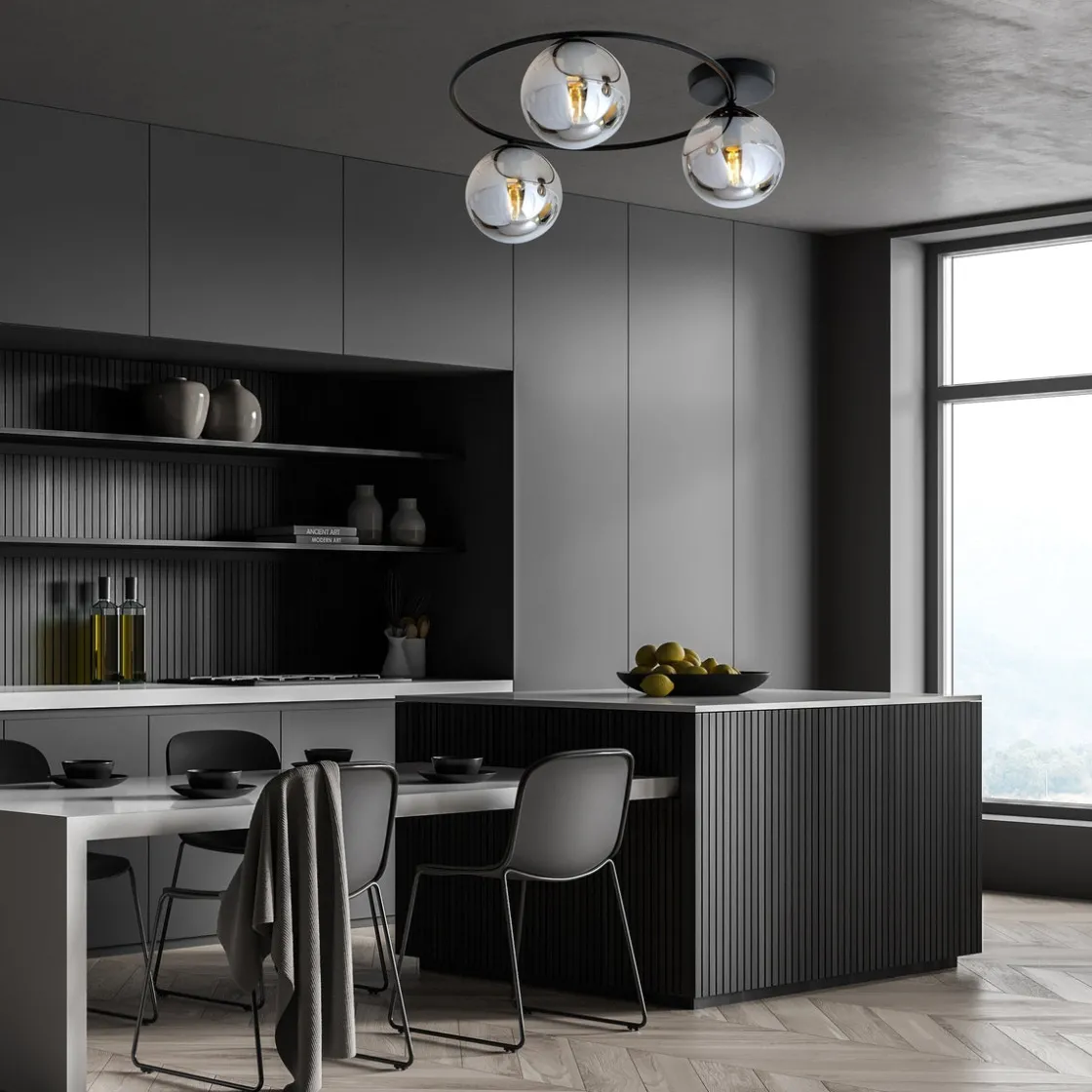 Emibig Kjøkkenbelysning Tak|Taklamper / Takplafonder<Sopra taklampe 3-lys - Svart/Røykfarget