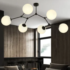 Emibig Kjøkkenbelysning Tak|Taklamper / Takplafonder<Space taklampe 6 lys - Svart/Opal