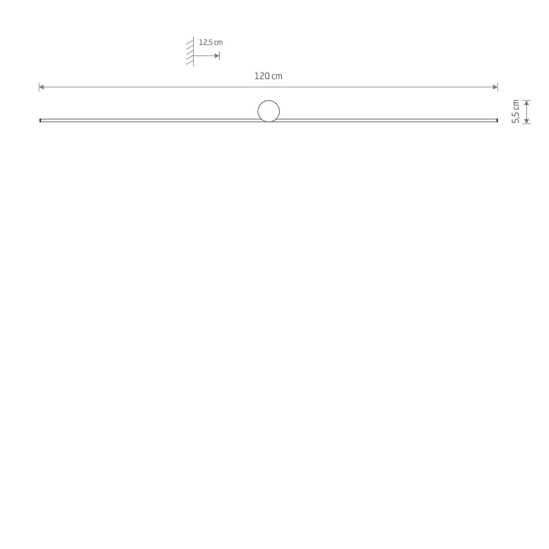 Nowodvorski Interiørlamper<Spin vegglampe large 120 cm 17W 3000K