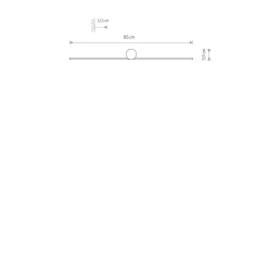 Nowodvorski Interiørlamper<Spin vegglampe small 66 cm 9W 3000K -