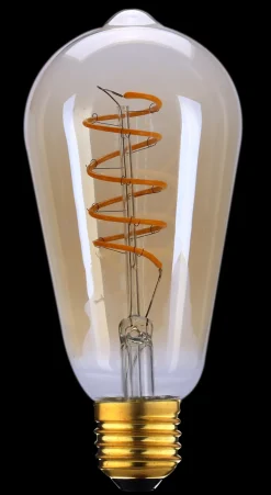 Ms - belysning Led-Pærer E27 Sokkel<Spiral filament lanterne E27 4W dimbar -
