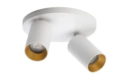 Antidark Kjøkkenbelysning Tak|Spotter & Skinner<Spoton Circle takspot 2 lys GU10 - Hvit/Gull