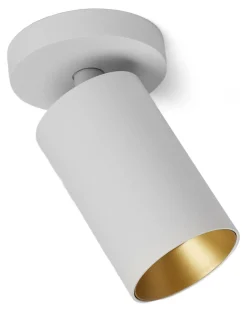 Antidark Kjøkkenbelysning Tak|Spotter & Skinner<Spoton Circle takspot 1 lys GU10 - Hvit/Gullfarget