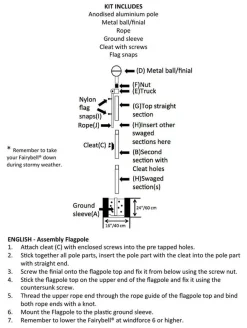 Fairybell Juletrelys & Lysslynger<Stang til flaggbelysning 6 meter
