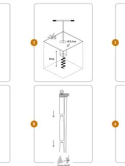 Fairybell Juletrelys & Lysslynger<Stang til flaggbelysning 8 meter