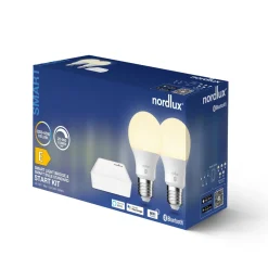 Nordlux Led-Smartlyspærer|Led-Pærer Smart E27 Sokkel<Startpakke smartbelysning 2 stk lyspærer E27 og bridge
