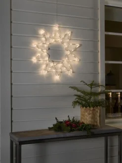 Konstsmide Juledekorasjoner<Stjerne med 60 varmhvite LED 58 cm IP44 utendørs